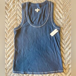 NWT Anthropology navy ribbed tank